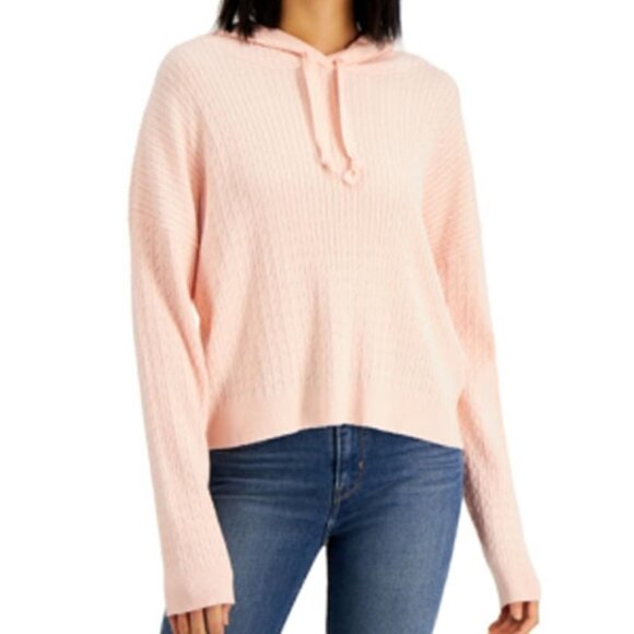 JR357 Hooked Up by IOT Juniors' Hooded Cable-Knit Sweater Size XL - Picture 1 of 1